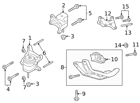 Engine & Trans Mounting for 2023 Ford Police Interceptor Utility #0