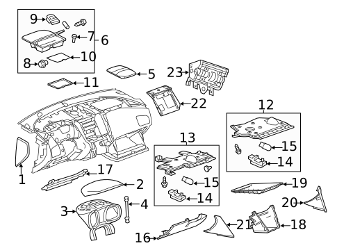 Instrument Panel Components for 2015 GMC Terrain #0