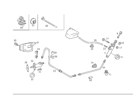 Pedal Assembly Hydraulics for 2000 Mercedes-Benz C280 #0