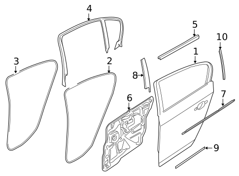 Exterior Trim - Rear Door for 2011 BMW 335d #0