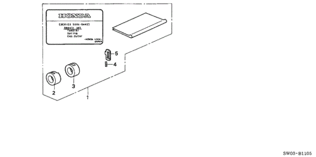 Key Cylinder Kit for 2004 Acura NSX #0