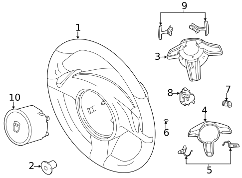 Steering Wheel & Trim for 2024 Porsche 911 #1