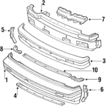 6224180M01 - : Bumper Cover Retainer Clip for Nissan: Pulsar NX Image