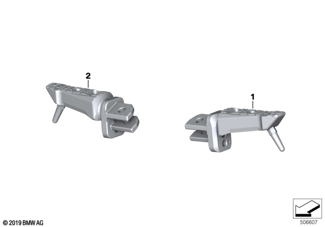 77259829098 - Design: Footpeg, Adjustable, Right for BMW-Motorrad Image