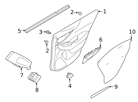 Interior Trim - Rear Door for 2024 Subaru Outback #0
