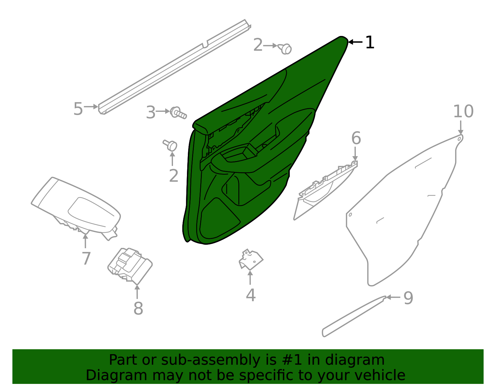 2022-2025 Subaru Outback Door Trim Panel 94226AN28A | Subaru