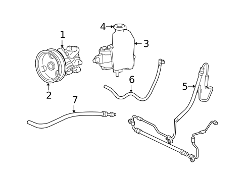 Pump & Hoses for 2007 Jeep Grand Cherokee #0