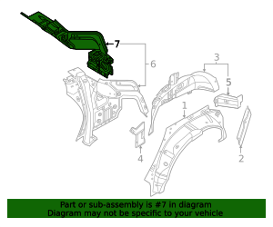 Main Engine Rack Hand 2023-2025 Nissan ARIYA Back Pillar Assembly, Main, Right Hand 77600 ...