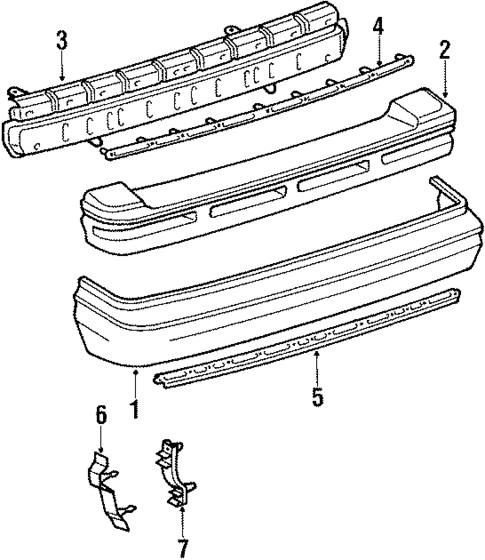 Bumper Assembly - Rear for 1990 Toyota Tercel #1