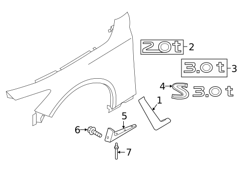 Exterior Trim - Fender for 2019 INFINITI Q60 #0