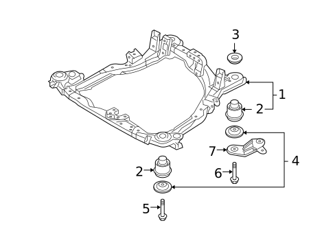 Suspension Mounting for 2009 Hyundai Tucson #0