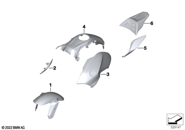 46618358239 - : Front Wheel Fender for BMW-Motorrad Image