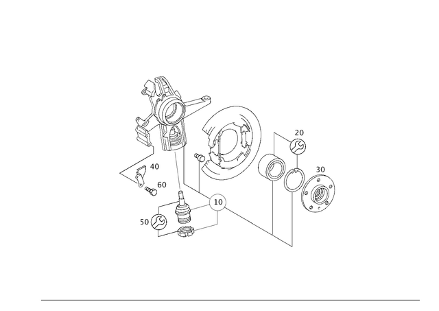 1633500608 - Rear Axle: Repair Kit, Axle Carrier for Mercedes-Benz: ML320, ML430, ML55 AMG Image image