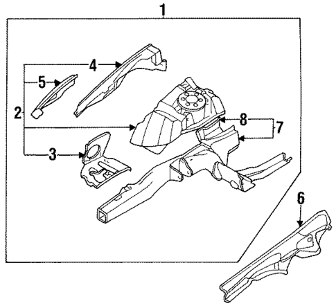 Structural Components & Rails for 1997 Mitsubishi Galant #0