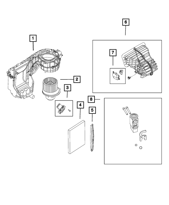 68270199AA - Air Conditioners and Heaters: Air Inlet Housing for Mopar Image