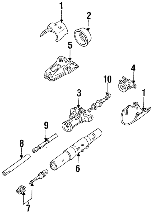 E9TZ3530C - Steering: Shroud for Ford: Bronco II, Explorer, Ranger Image