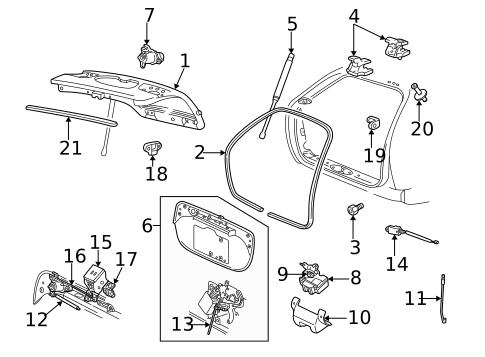 Gate & Hardware for 2003 Ford Taurus #0