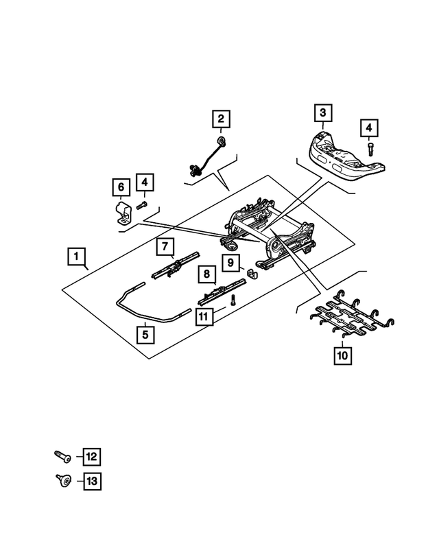 68284386AA - Interior Trim: Seat Adjuster for Mopar Image