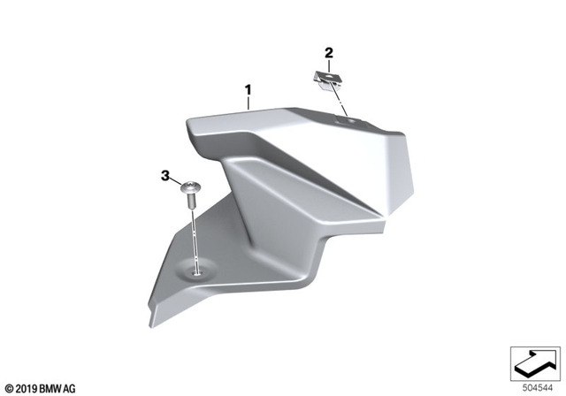 46638403924 - Frame and Mounting Parts: Right Internal Cover -  for BMW-Motorrad Image image