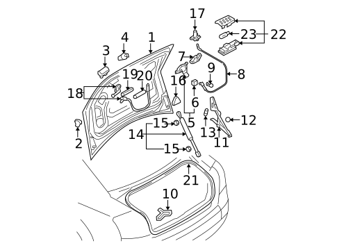 Lid & Components for 2007 Audi A4 Quattro #0