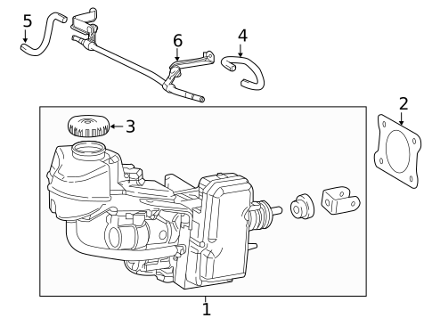 Master Cylinder - Components On Dash Panel for 2020 Toyota Camry #1