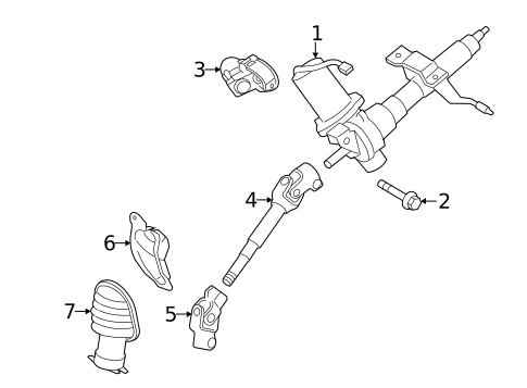 Steering Column Assembly for 2016 Toyota Yaris #0
