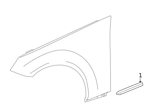 Exterior Trim - Fender for 2014 Mercedes-Benz E350 #1