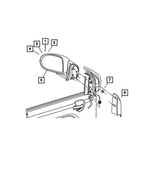 5115043AG - : Outside Rear-View Electric Foldaway Mirror, Left for Jeep: Compass Image