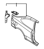 8S4Z6327841A - Body: Quarter Panel for Ford Image