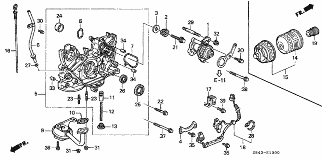 Oil Pump - Oil Strainer (L4) for 2001 Honda Accord #0