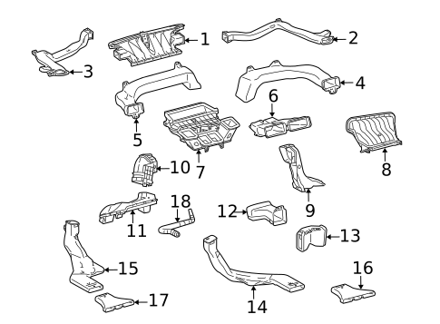 Ducts for 2012 Lexus RX450h #0