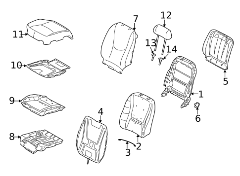 Front Seat Components for 1999 Mercedes-Benz ML 320 #0