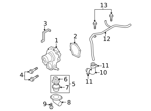 Water Pump for 2006 Subaru Impreza #2