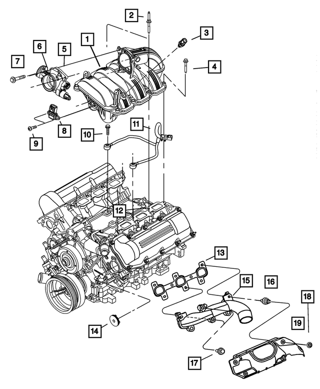 6505499AA - Engine 3.7L Six Cylinder: Screw for Mopar Image