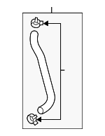 254122W800 - Cooling System: Lower Hose for Hyundai Image