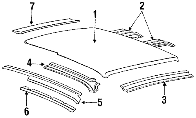 E96Y5450202A - Body: Roof Panel for Mercury: Topaz Image