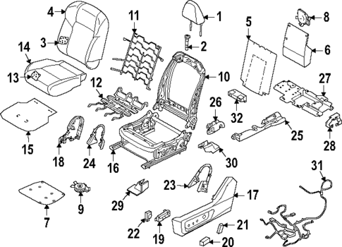 Driver Seat Components for 2025 Nissan Pathfinder #0