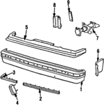 4504094 - Body: Bumper Filler for Chrysler: Fifth Avenue | Dodge: Diplomat Image