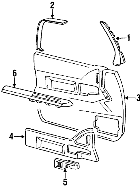 Interior Trim - Front Door for 1993 Buick LeSabre #0