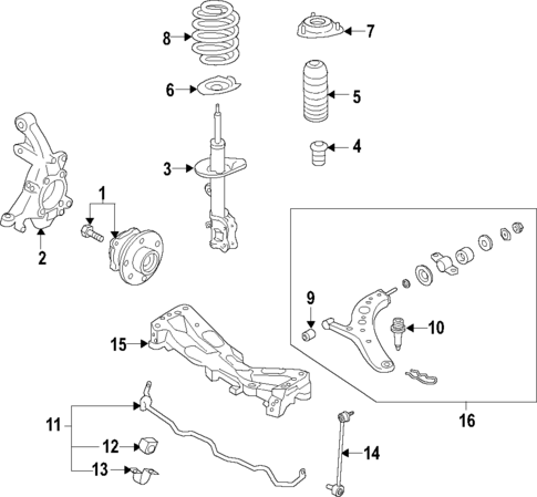 Front Suspension for 2023 Subaru Ascent #0