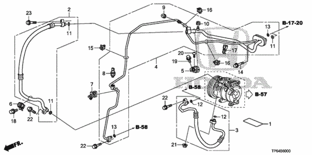 A/C Hoses - Pipes (V6) for 2012 Honda Crosstour #0