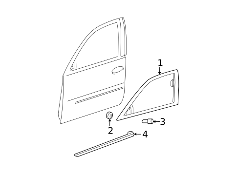 Exterior Trim - Front Door for 2006 Cadillac DTS #0