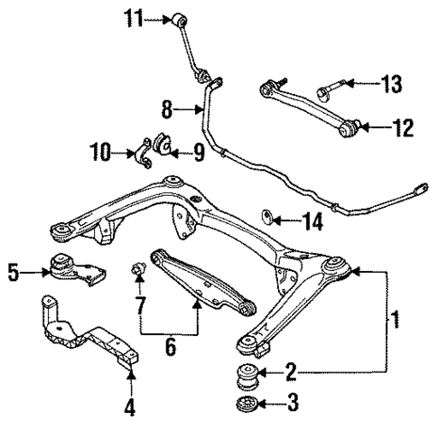 Crossmember for 1993 Audi 90 Quattro #0