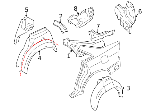 Inner Structure for 2001 Audi A4 Quattro #0
