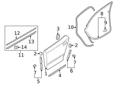 Door & Components for 2007 Audi A4 Quattro #1