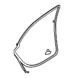 8E0839911N - Body: Door Weather-strip for Audi: A4, A4 Quattro, RS4, S4 Image