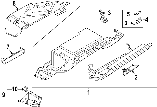 4M8857035KEH2 - Body: Glove Box Assembly for Audi Image