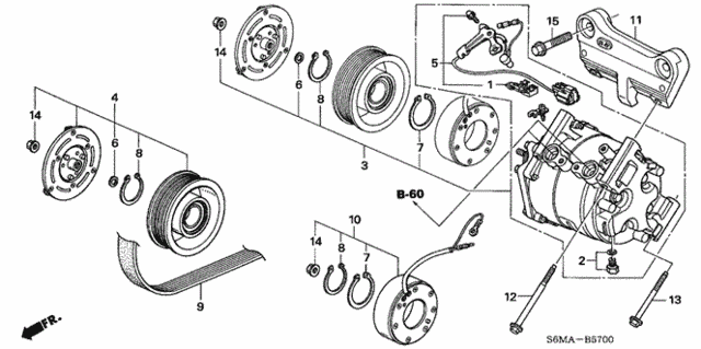 A/C Compressor for 2006 Acura RSX #0