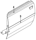 Moulding Assembly,  Front Door Belt,  Right