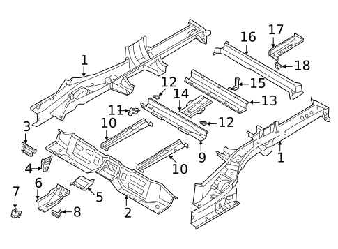 Rails & Components for 2022 Hyundai Santa Fe #0